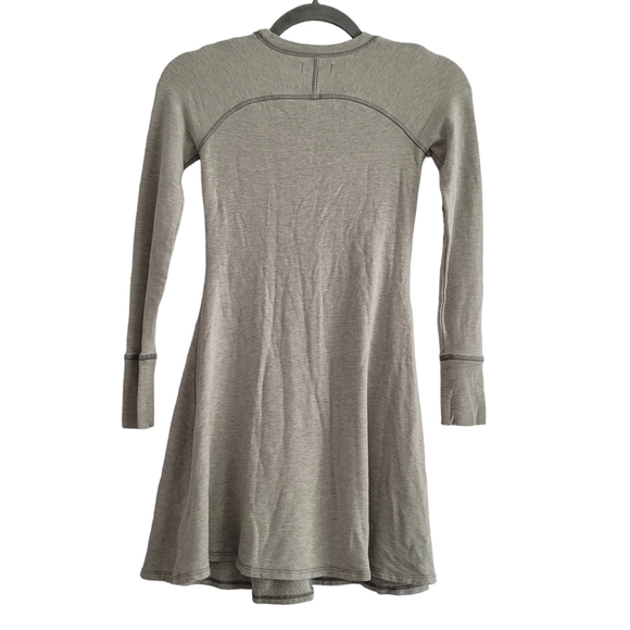 Urban Outfitters BDG XS Green Long Sleeve Skater Dress Fit Flare Casual Mini - Picture 2 of 10